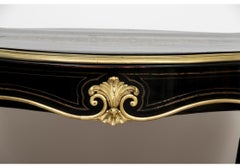 Dramatic Napoleon III Ebonized and Dore Console