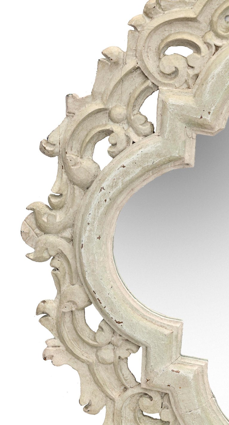 Dramatic Ornate Italian Large Entry Mirror For Sale at 1stDibs