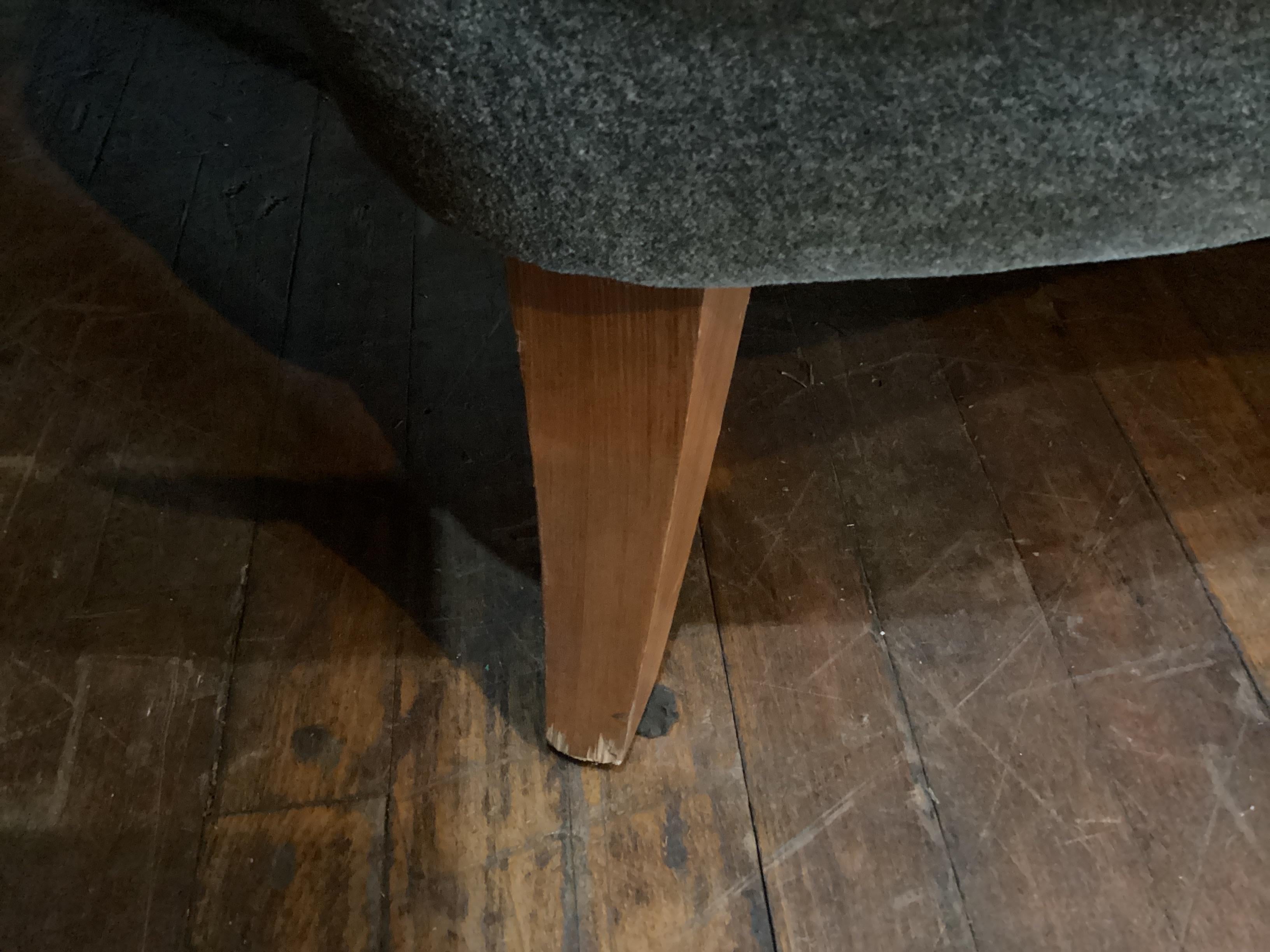 Dramatic Pair of Mid Century Style Mohair Club Chairs for Restoration For Sale 10