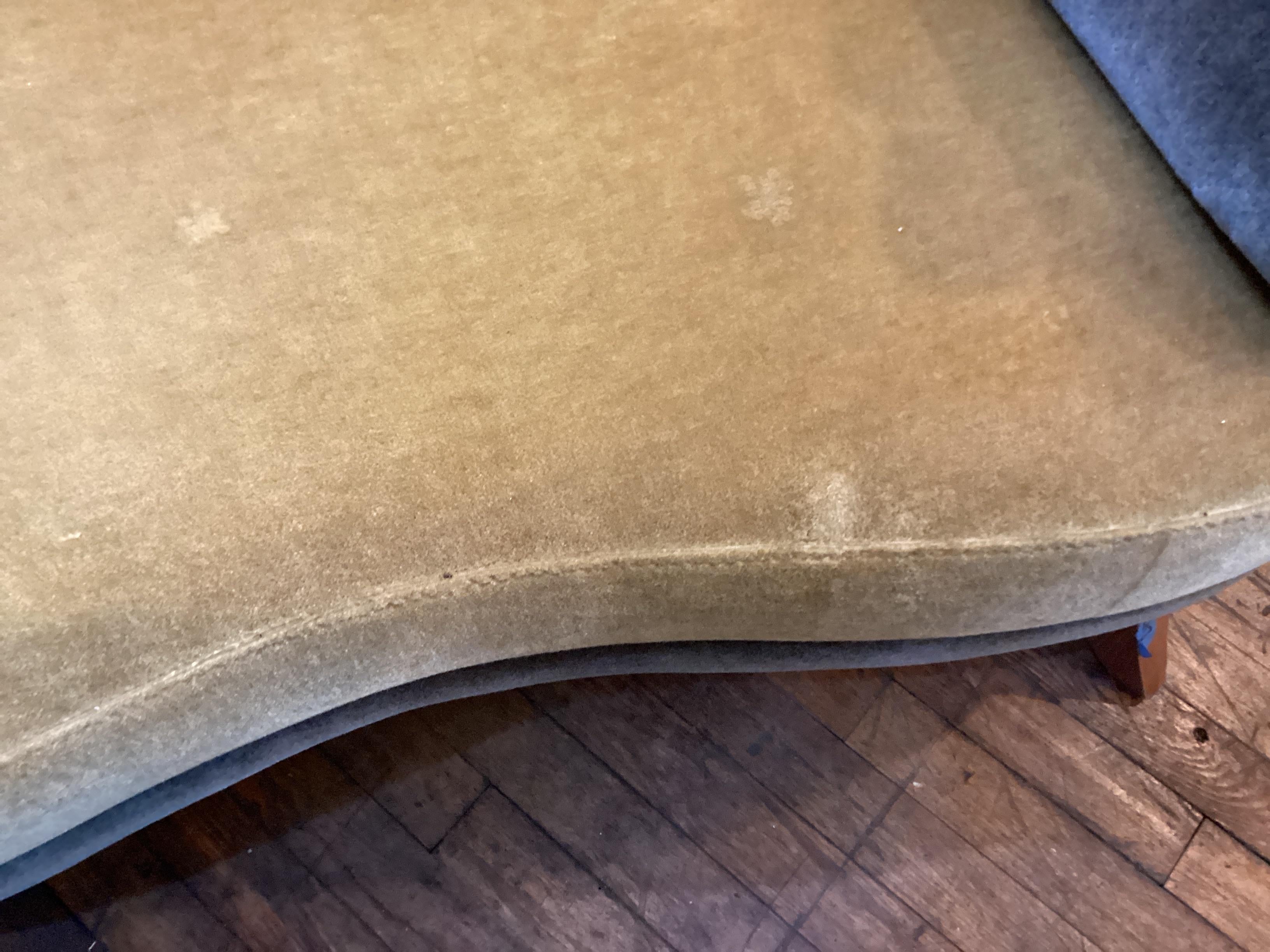 Dramatic Pair of Mid Century Style Mohair Club Chairs for Restoration For Sale 8