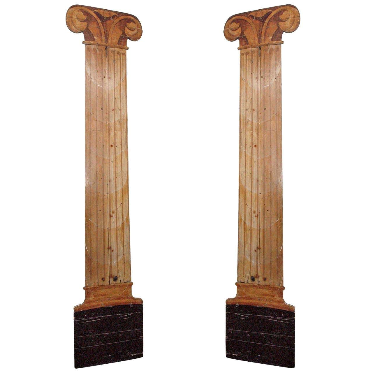 Dramatic Pair of Trompe L'Oeil Columns, 20th Century, France at 1stDibs ...