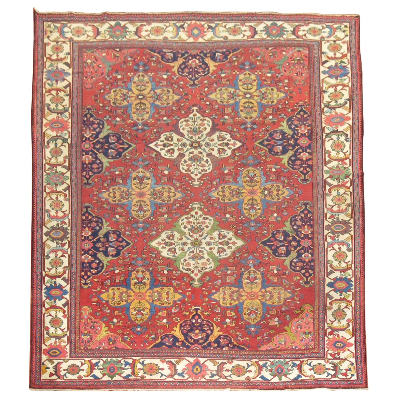 Masculine Large Antique Persian Mahal Sultanabad Rug, Early 20th