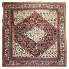 Dramatic Persian Hamedan Serab Decorative Square Room Rug