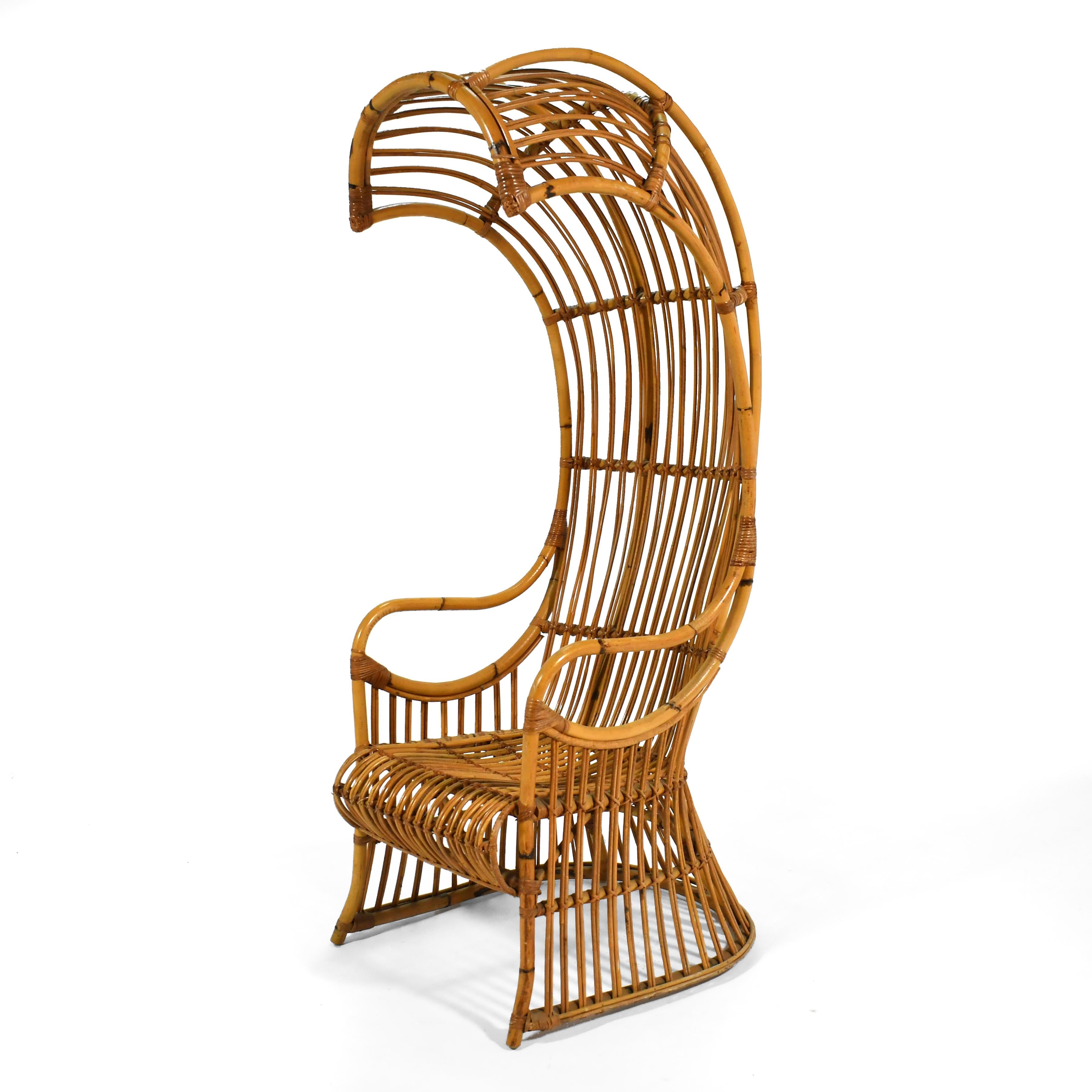 Silla de ratán con dosel Caña en venta