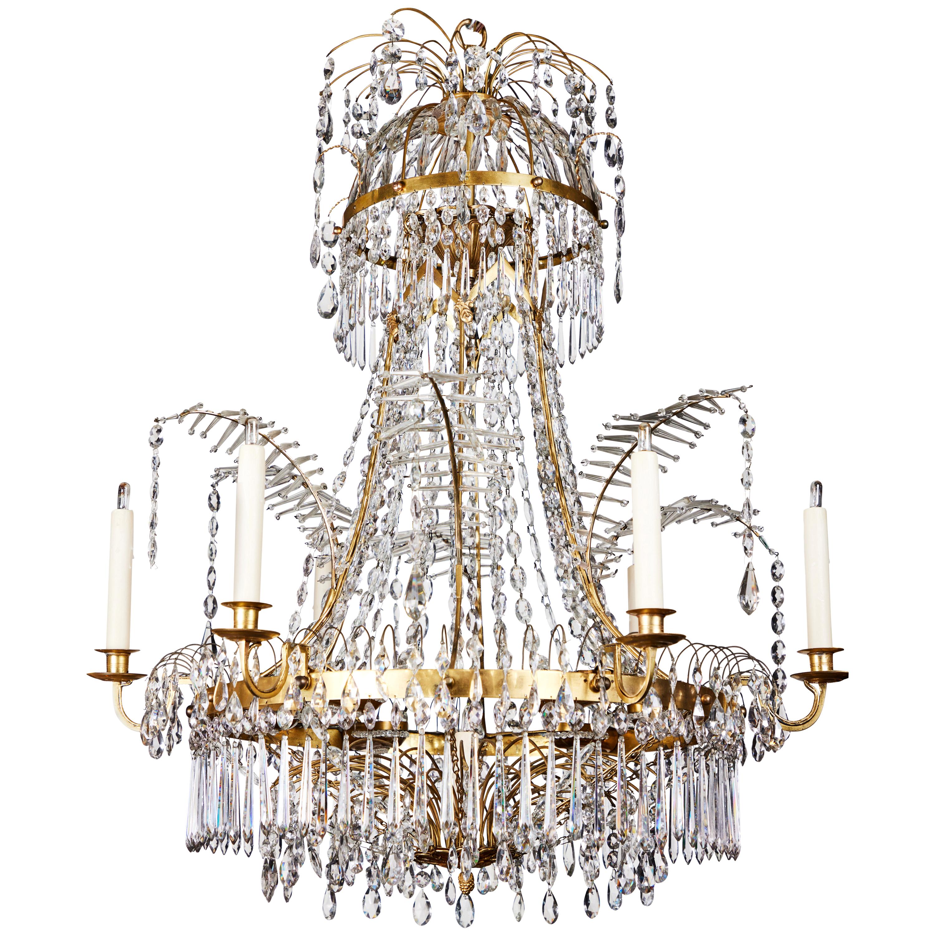 Dramatic, Russian, Cut Crystal Chandelier