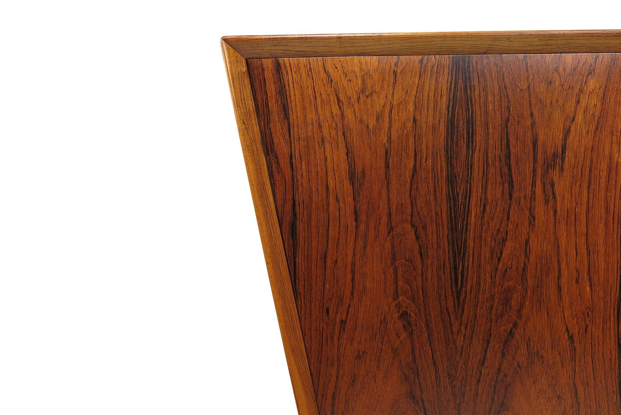 20th Century Dramatic Scandinavian Rosewood Credenza Sideboard For Sale