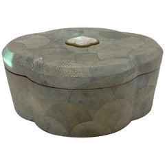 Dramatic Shagreen Lidded Treasure Box