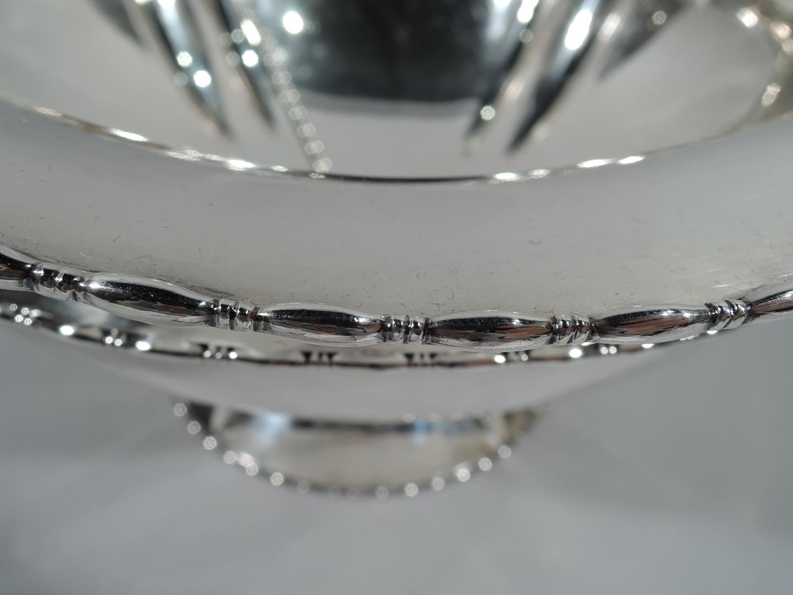 20th Century Dramatic Tiffany Marquise Sterling Silver Punch Bowl with Ladle