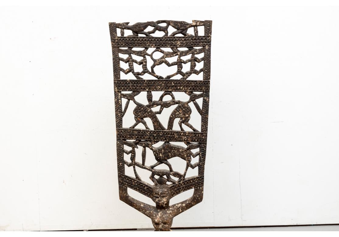 Dramatic Tribal Pierced African Panel For Sale 1