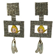 Dramatic Upcycled Earrings, Studio VL