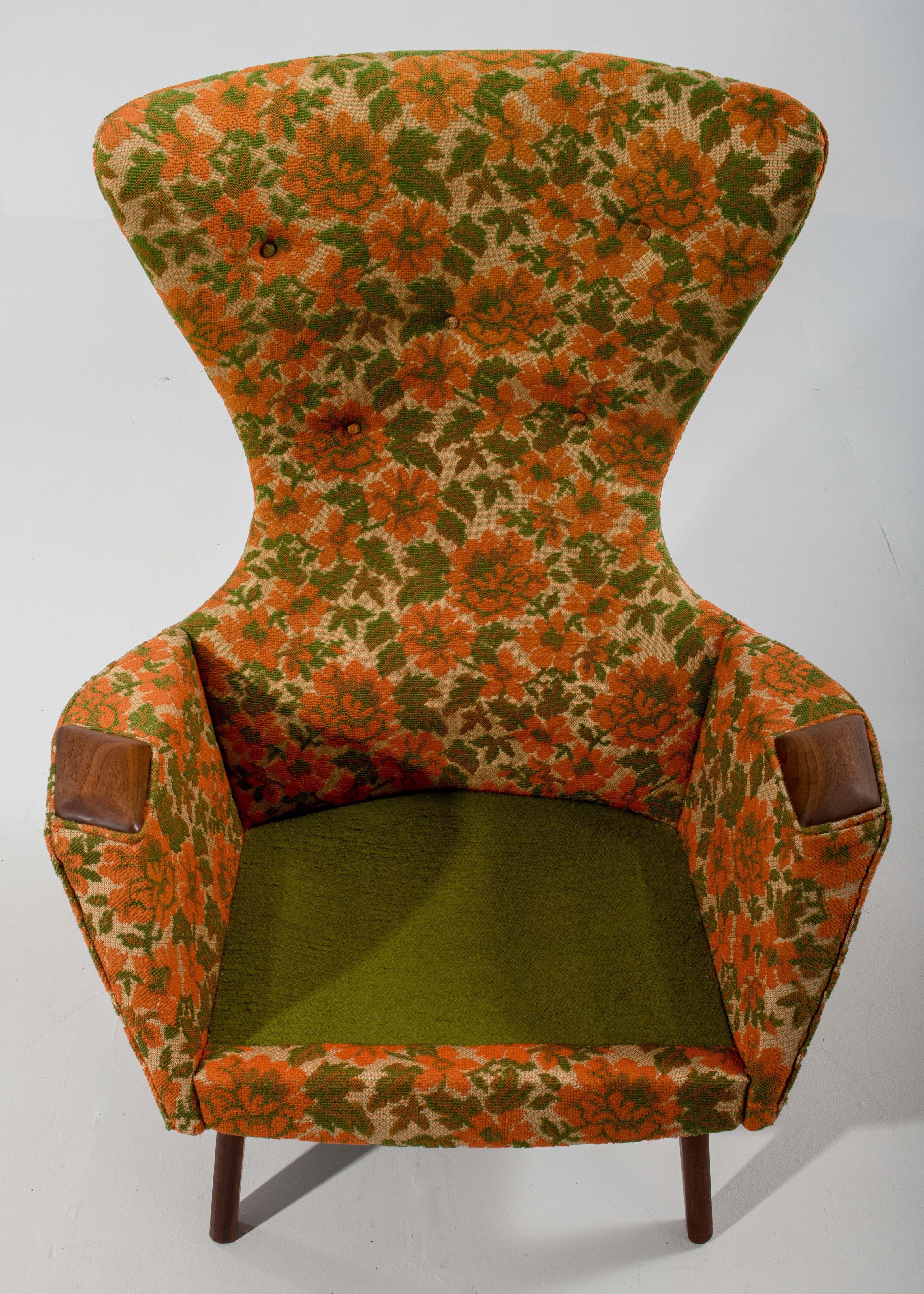 Dramatic Vintage Adrian Pearsall Wingback Club Lounge Chair 5