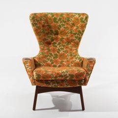 Dramatic Vintage Adrian Pearsall Wingback Club Lounge Chair