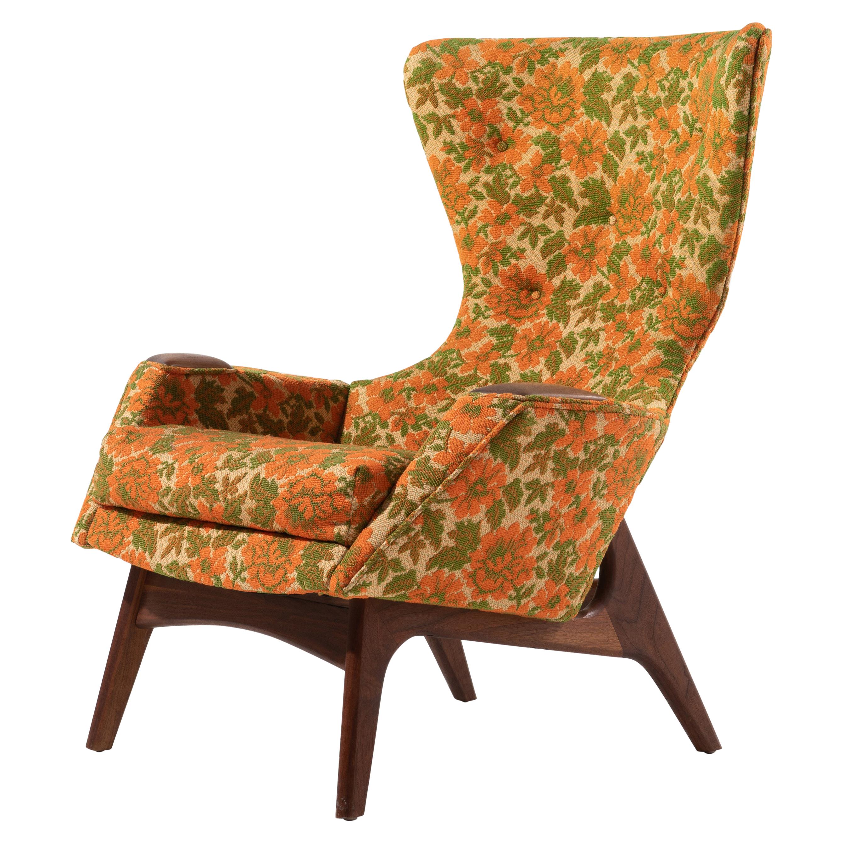 Dramatic Vintage Adrian Pearsall Wingback Club Lounge Chair