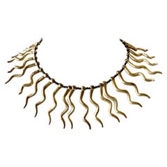 Dramatic Vintage French Abstract Statement Necklace 