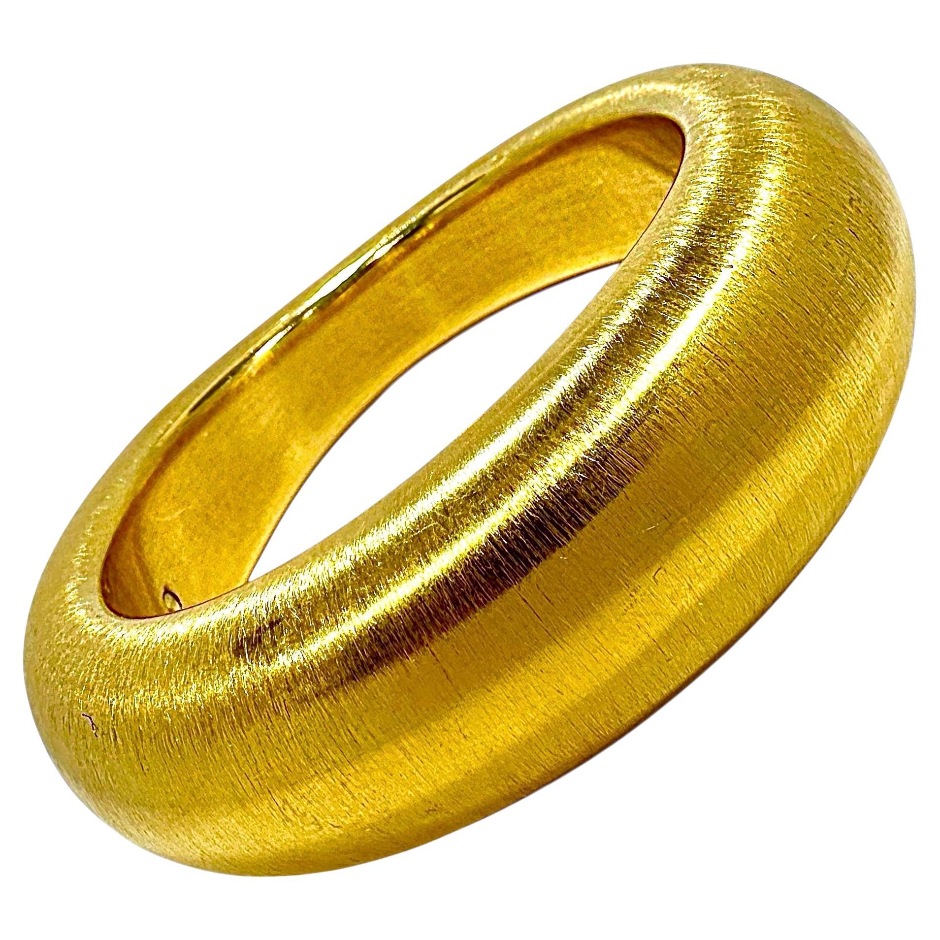 Dramatic Italian Spun Gold Donut Style Bracelet by Milor