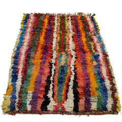 Drammatico tappeto berbero marocchino vintage Boujad con nicchie impilate