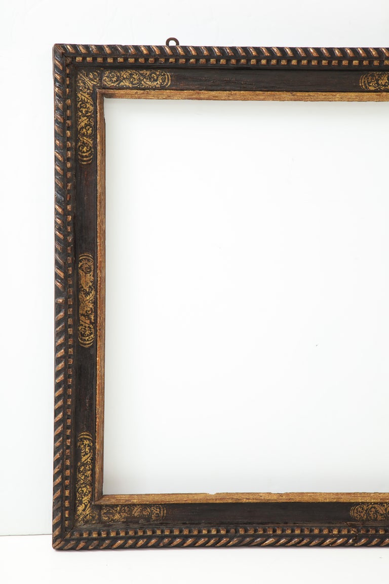 Dramatically Large Carved, Gilded and Polychrome Spanish Baroque Frame In Excellent Condition For Sale In New York, NY