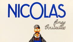 Dransy, Original Art Deco Poster, Nicolas Wine, Bottle, Nectar, Waiter, 1925