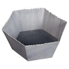 Sechseckige dekorative Schale Drap H aus Marmor Bardiglio von Bufalini Marmi