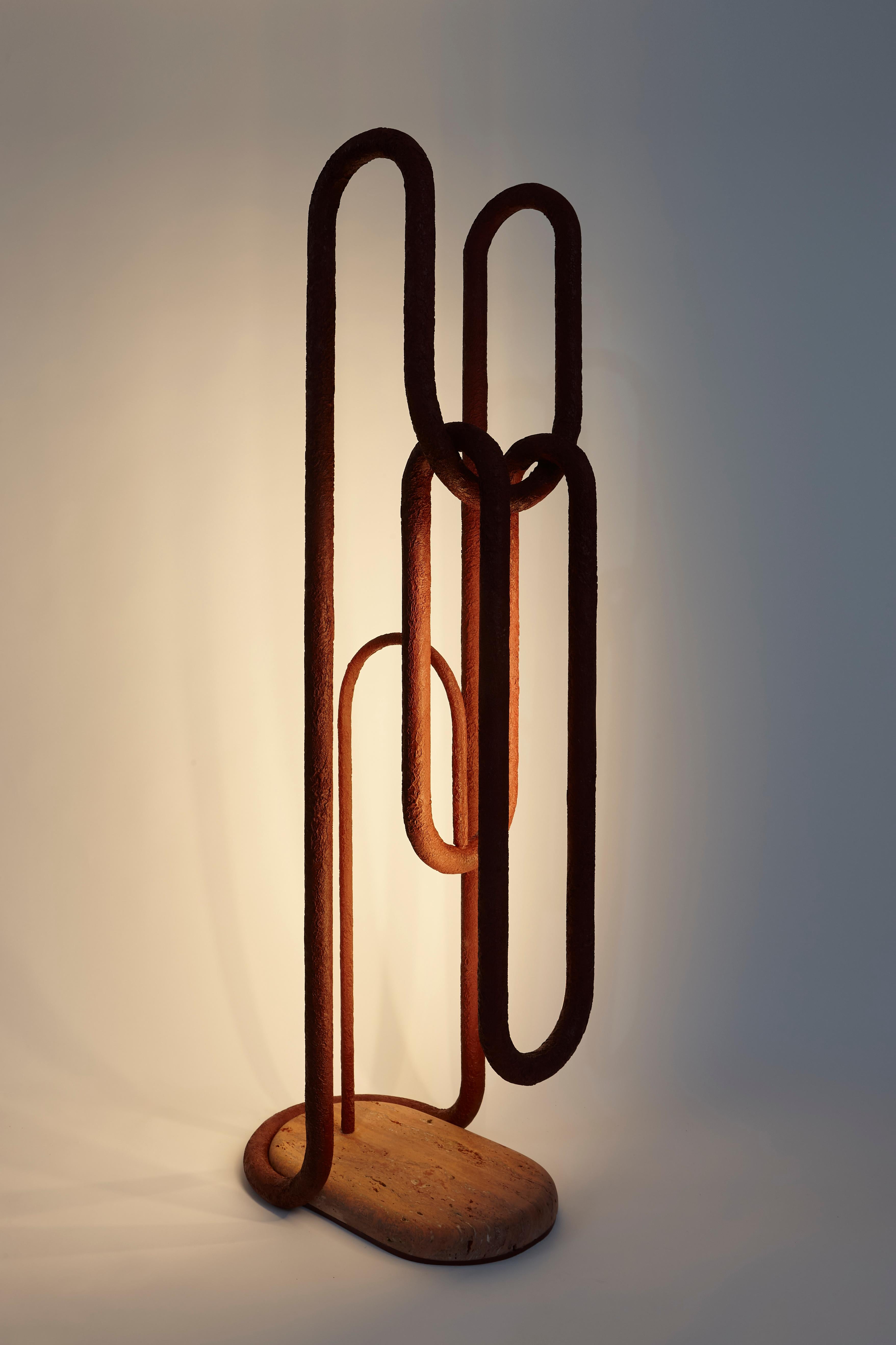 Steel Drape Floor Lamp by Studio Bazazo For Sale