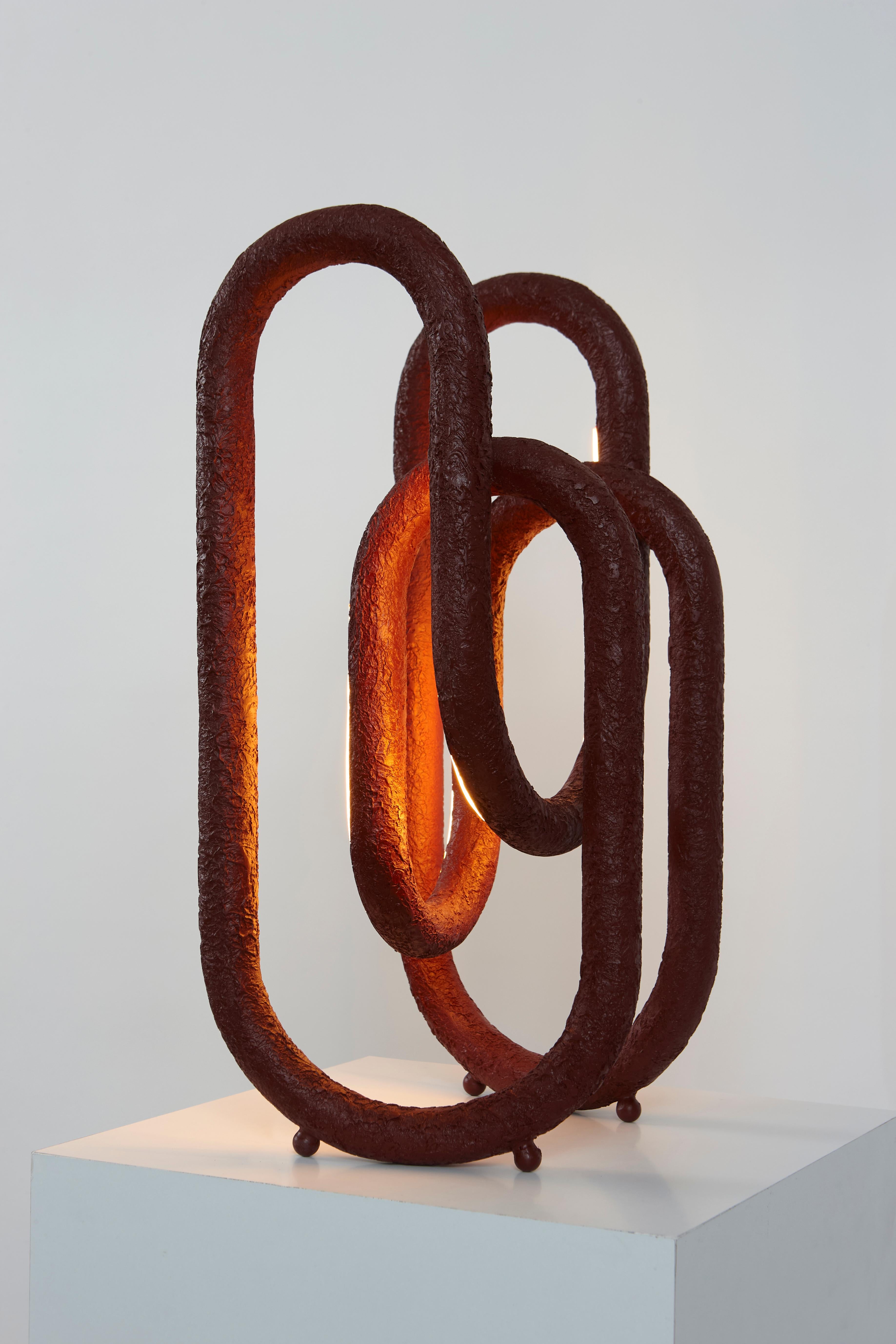 Steel Drape Table Lamp by Studio Bazazo For Sale