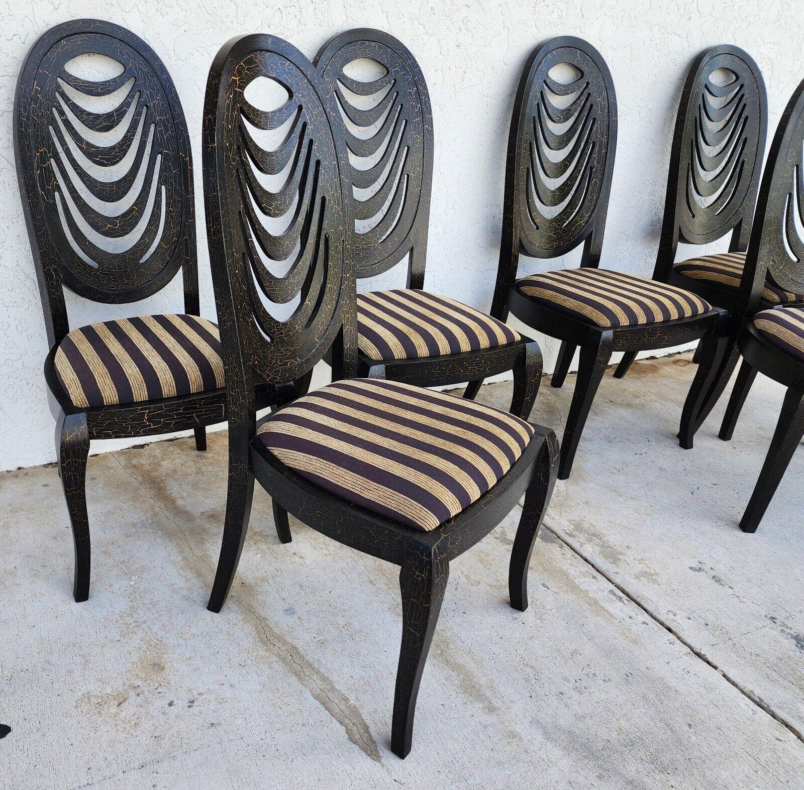 Draped Back Dining Chairs, Set of 6 For Sale 4