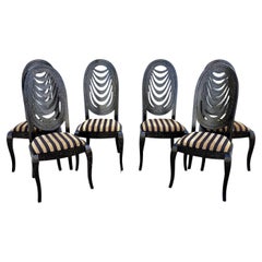 Draped Back Dining Chairs, Set of 6