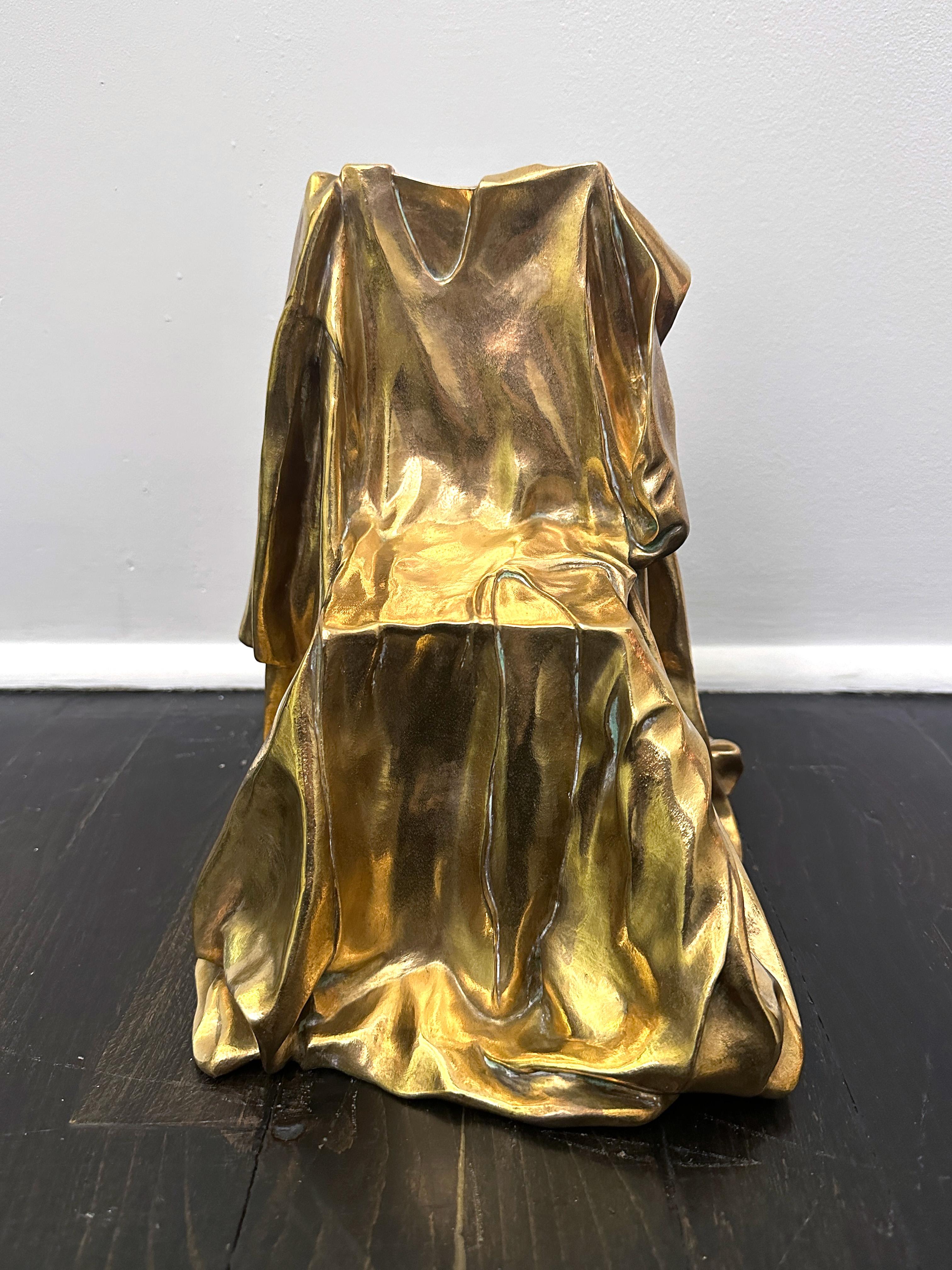 Gilt bronze sculpture by the Greek artist Marina Karella. 