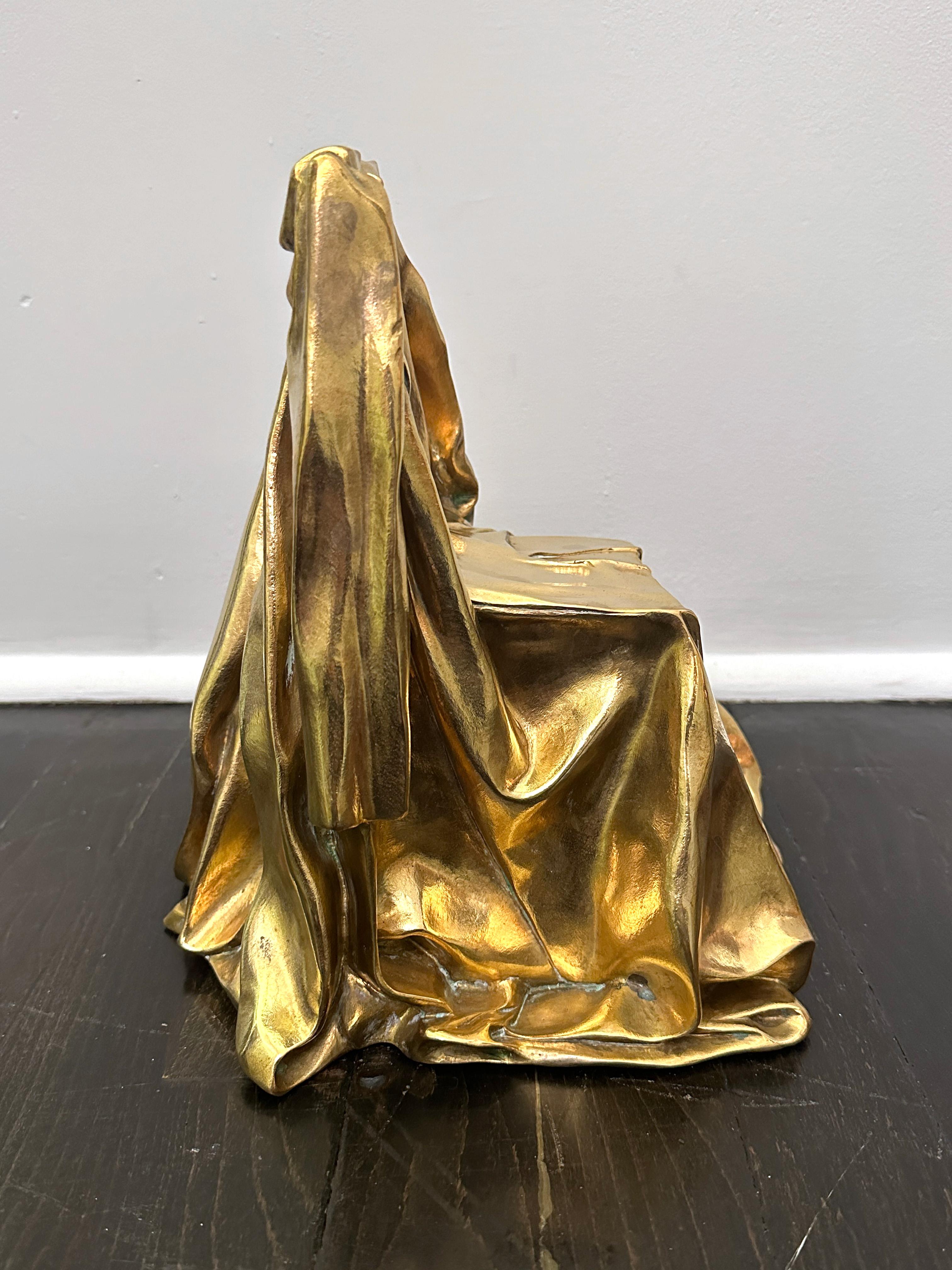Scultura in bronzo dorato 