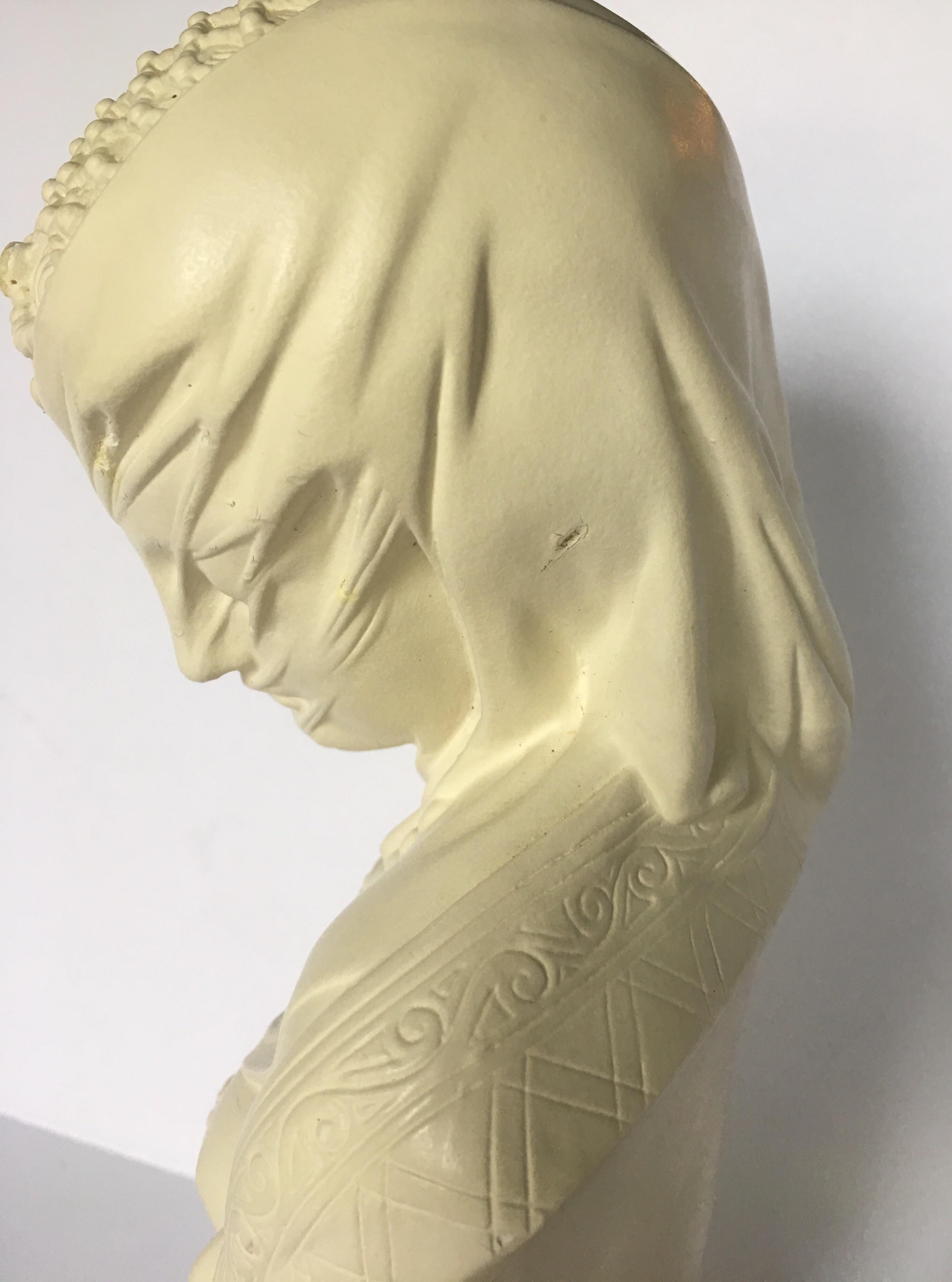 Draped Veil Female Bust Sculpture by Alva Studios 1