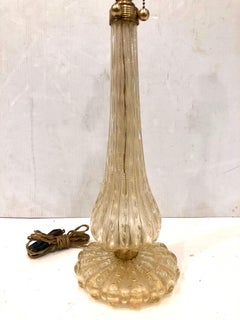 Draped Murano Barovier Italian Glass Table Lamp