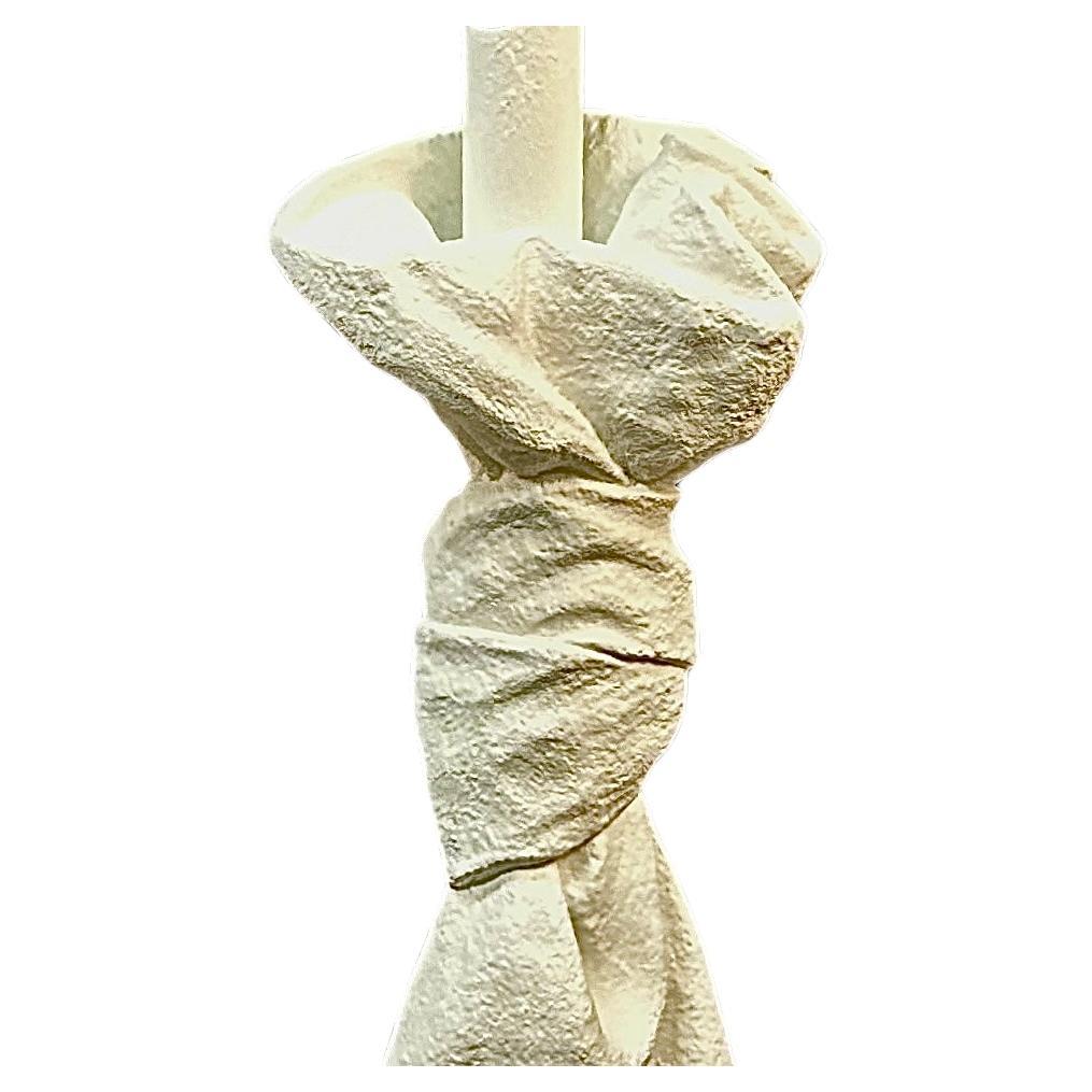 20th Century Draped Plaster Lamp Style of John Dickinson