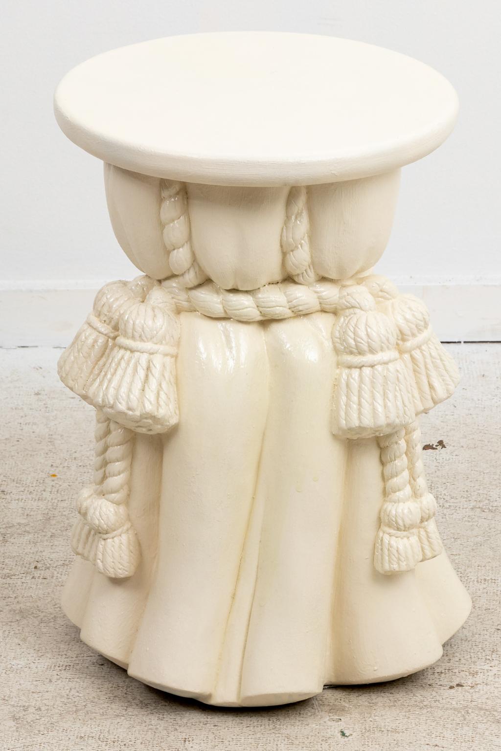 Draped Plaster Stool In Good Condition In Stamford, CT