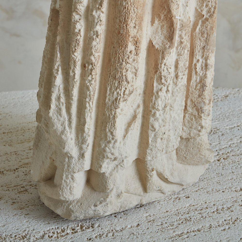 Draped Stone Sculpture, France 1900s For Sale 3