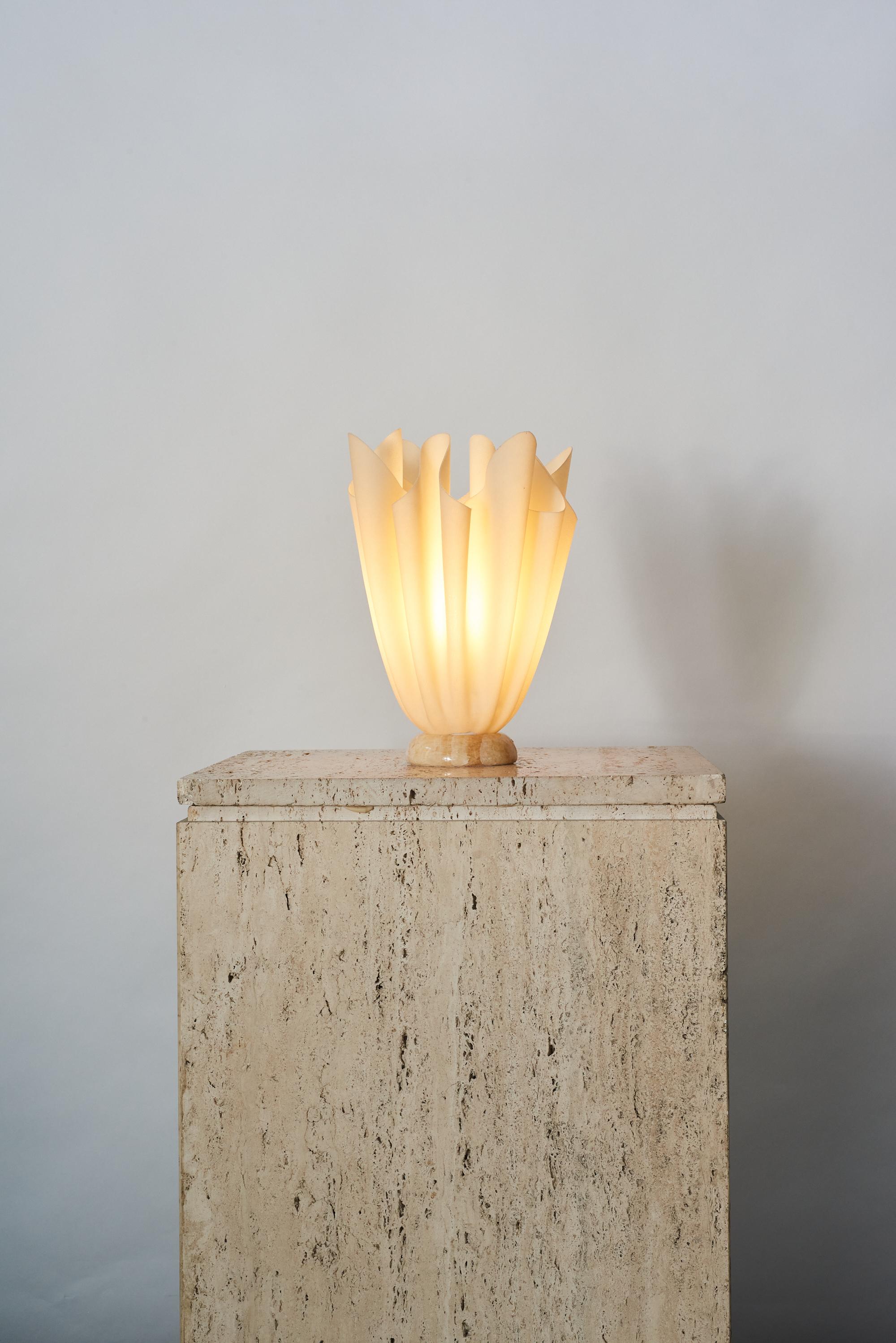 Draped Table Lamp Designed by Georgia Jacob, 1970s In Good Condition In Athens, Attiki