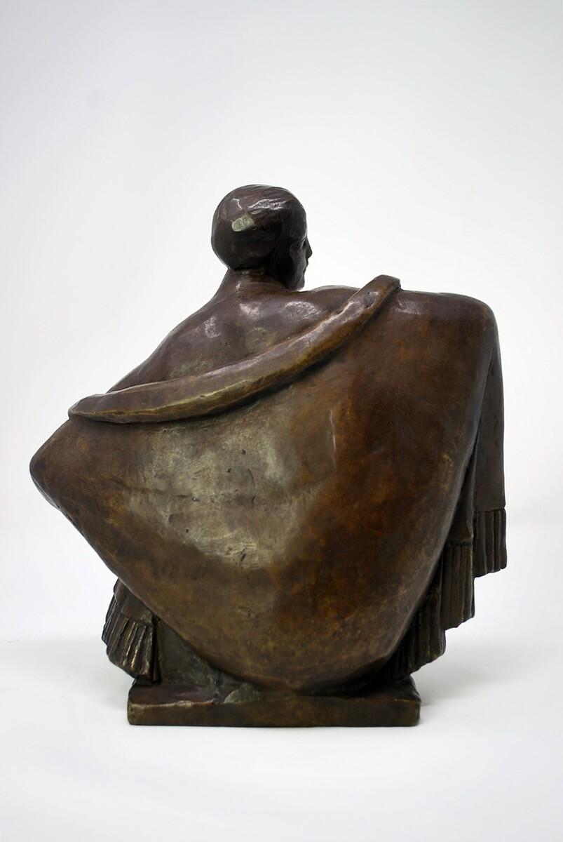 Draped Woman, Art Deco Bronze Sculpture by Jean Canneel, Belgium 1