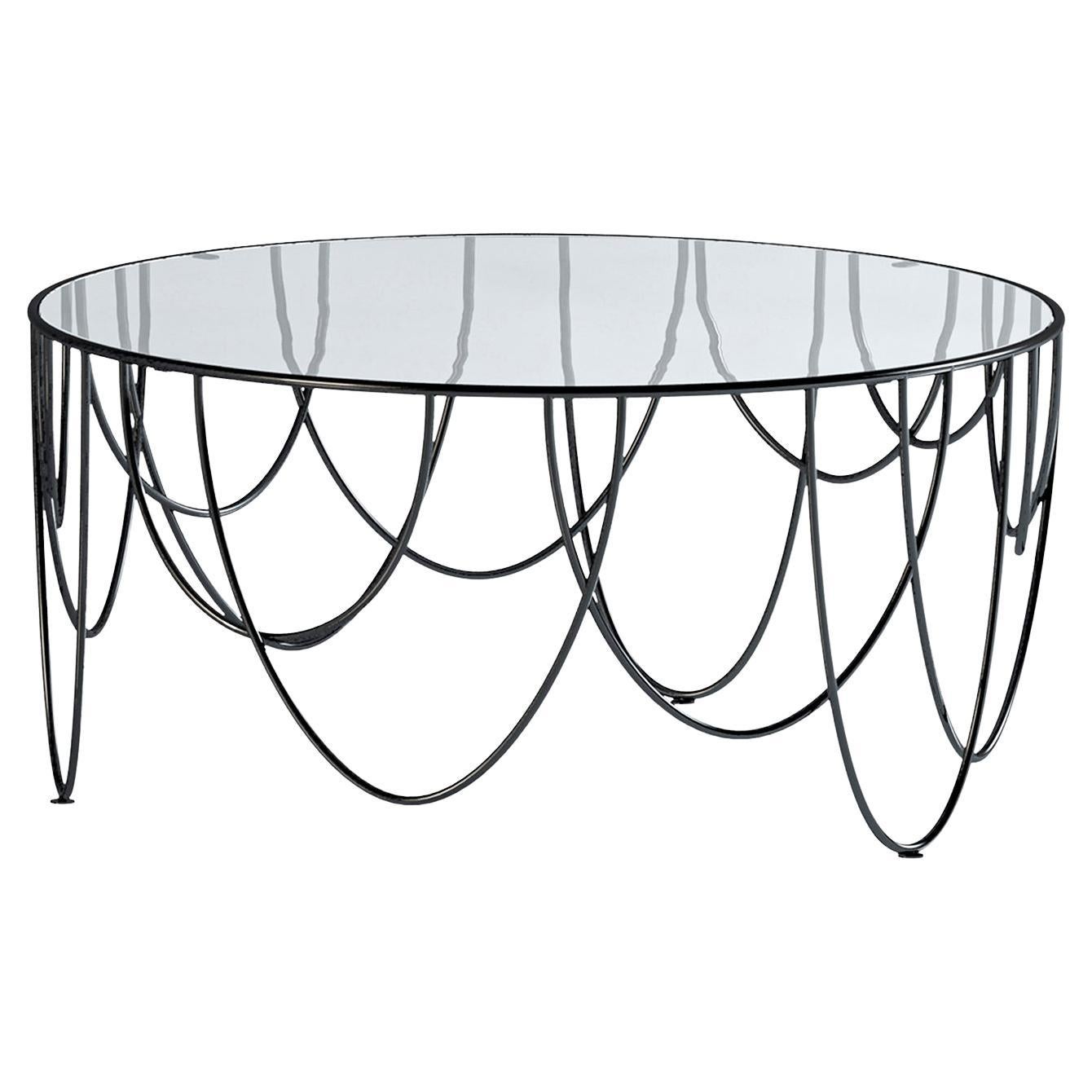 Drapery 80 Round Indoor Side Table