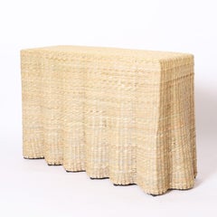 Drapery Flat Back Woven Console