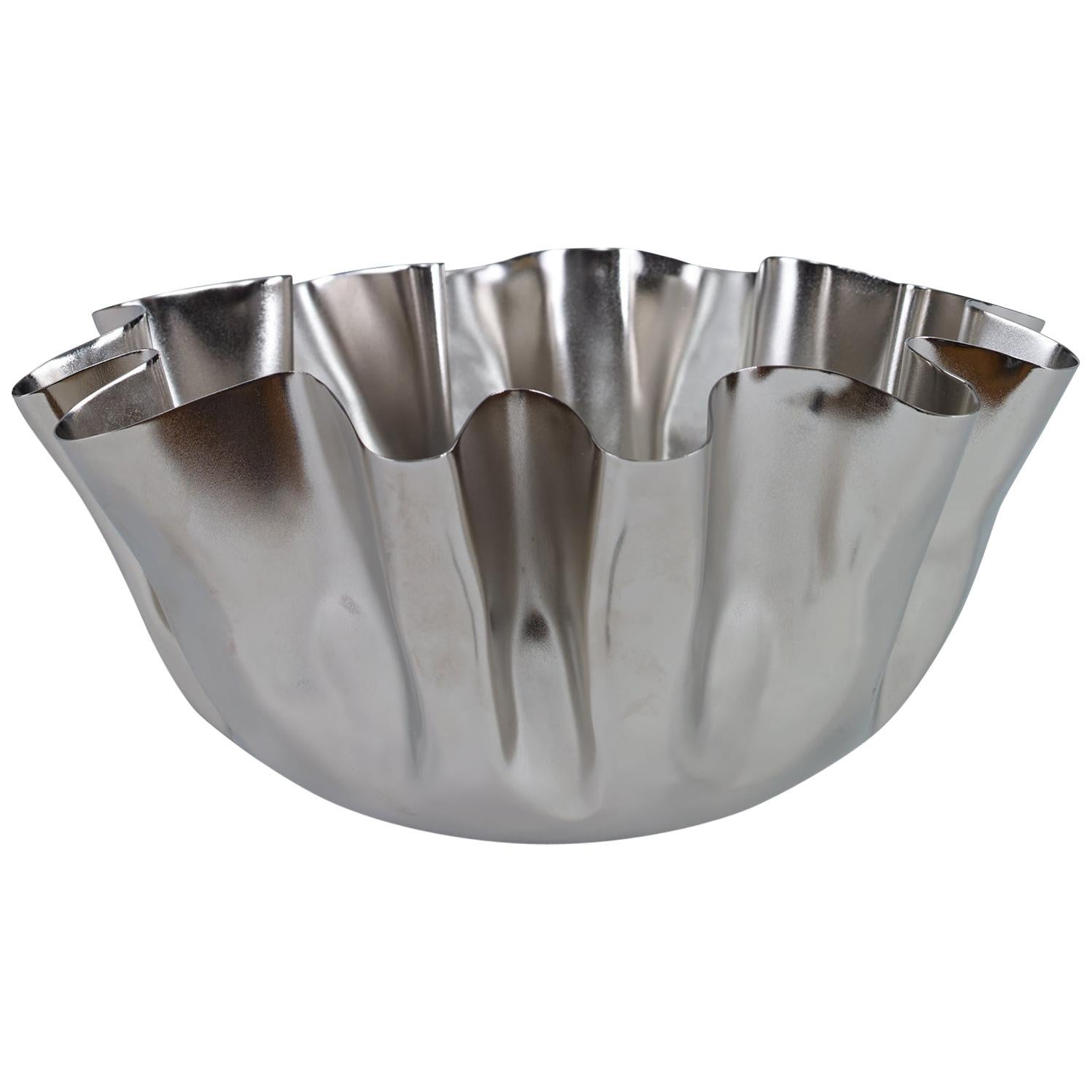 Drapery Small Bowl in Nickel by CuratedKravet