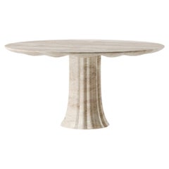 Drapierter Tisch aus Travertin 160cmx78cm 
