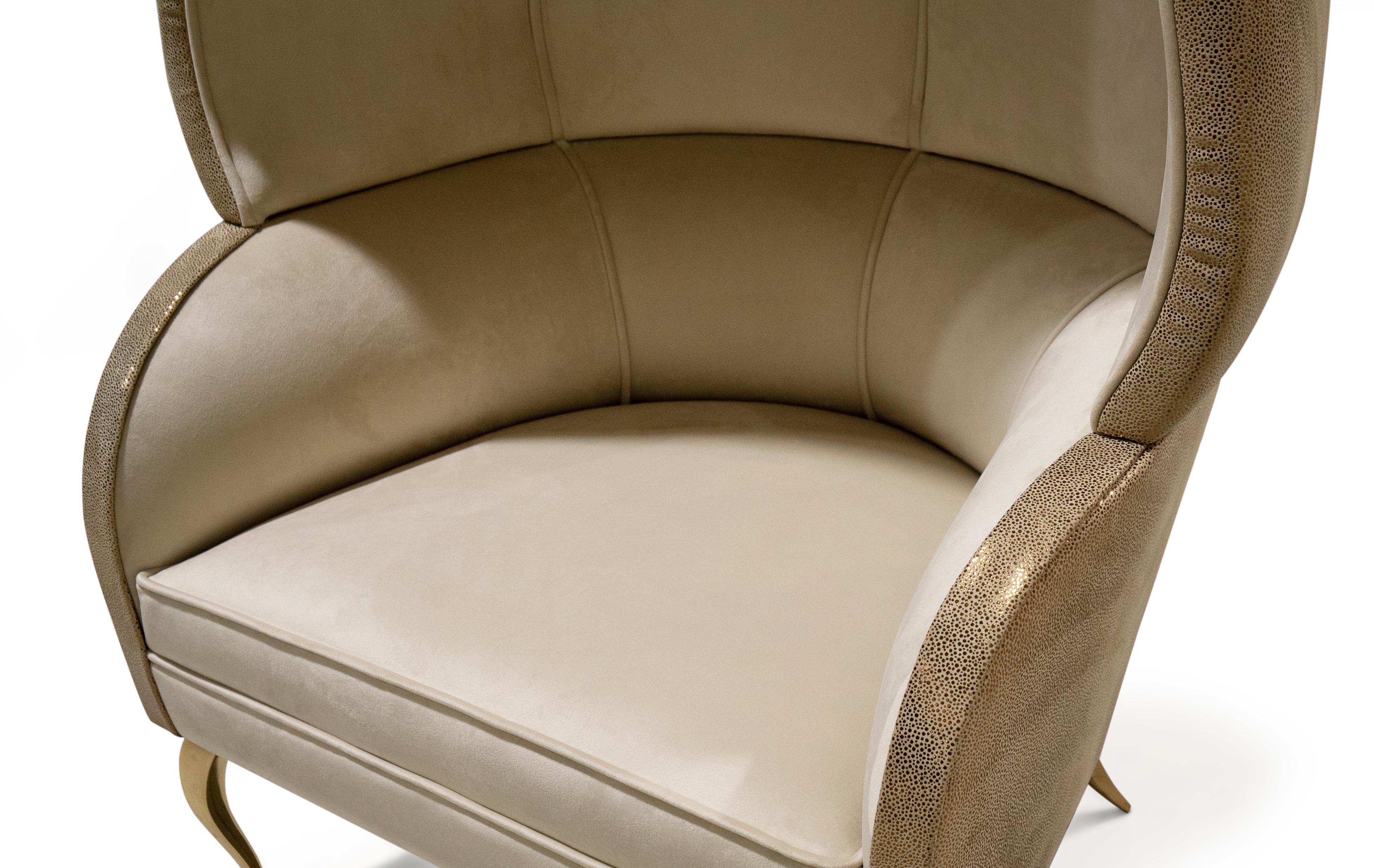 Drapesse Leather Back Chair (In Stock) In Excellent Condition For Sale In Manassas, VA