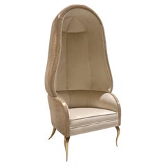 Sedia con schienale in pelle Drapesse (In magazzino)