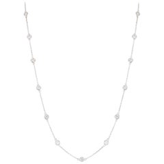 Draping Diamond Necklace 2.31 Carat with 19 Diamonds