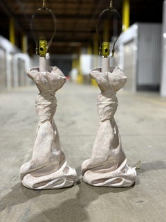 Drapped Knotted Table Lamps after John Dickinson
