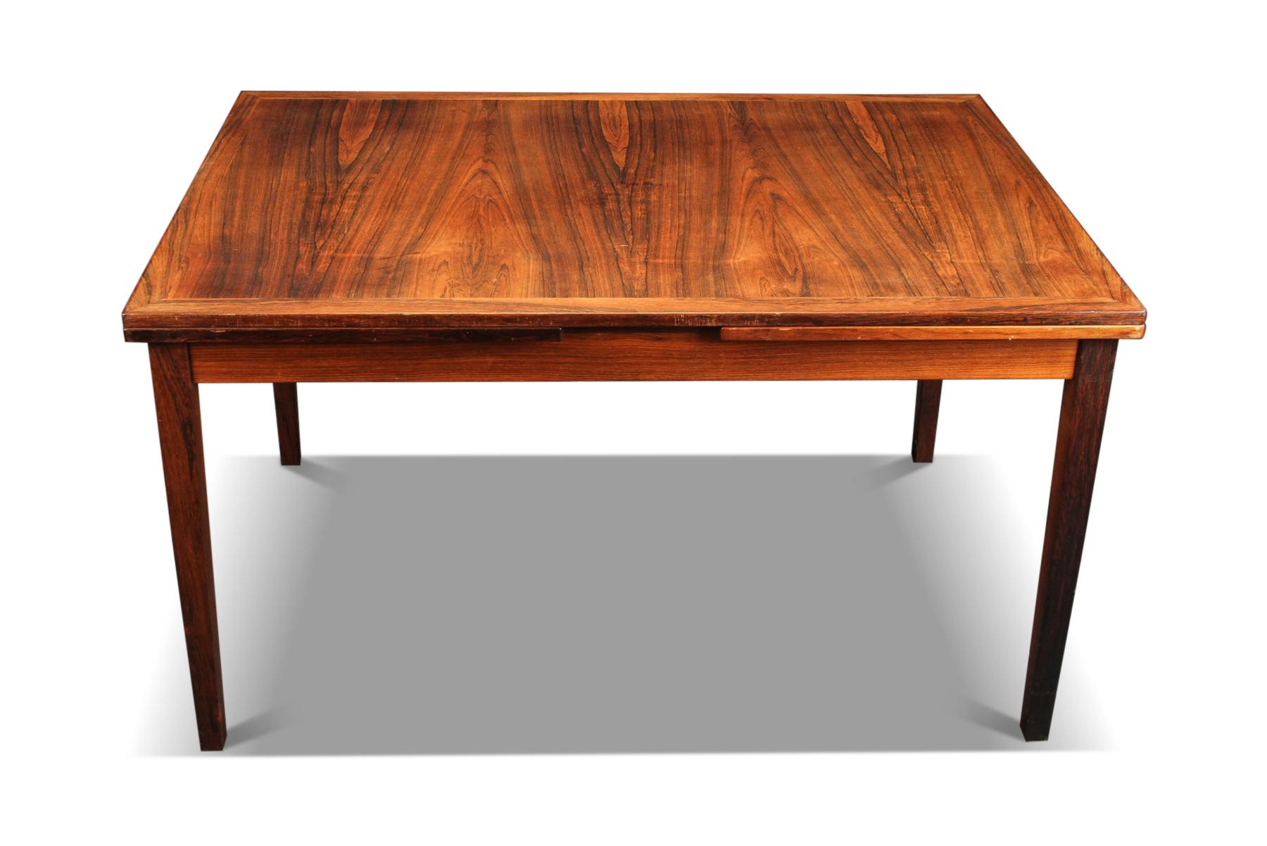 Danish Draw Leaf Brazilian Rosewood Dining Table by Kai Winding For Sale