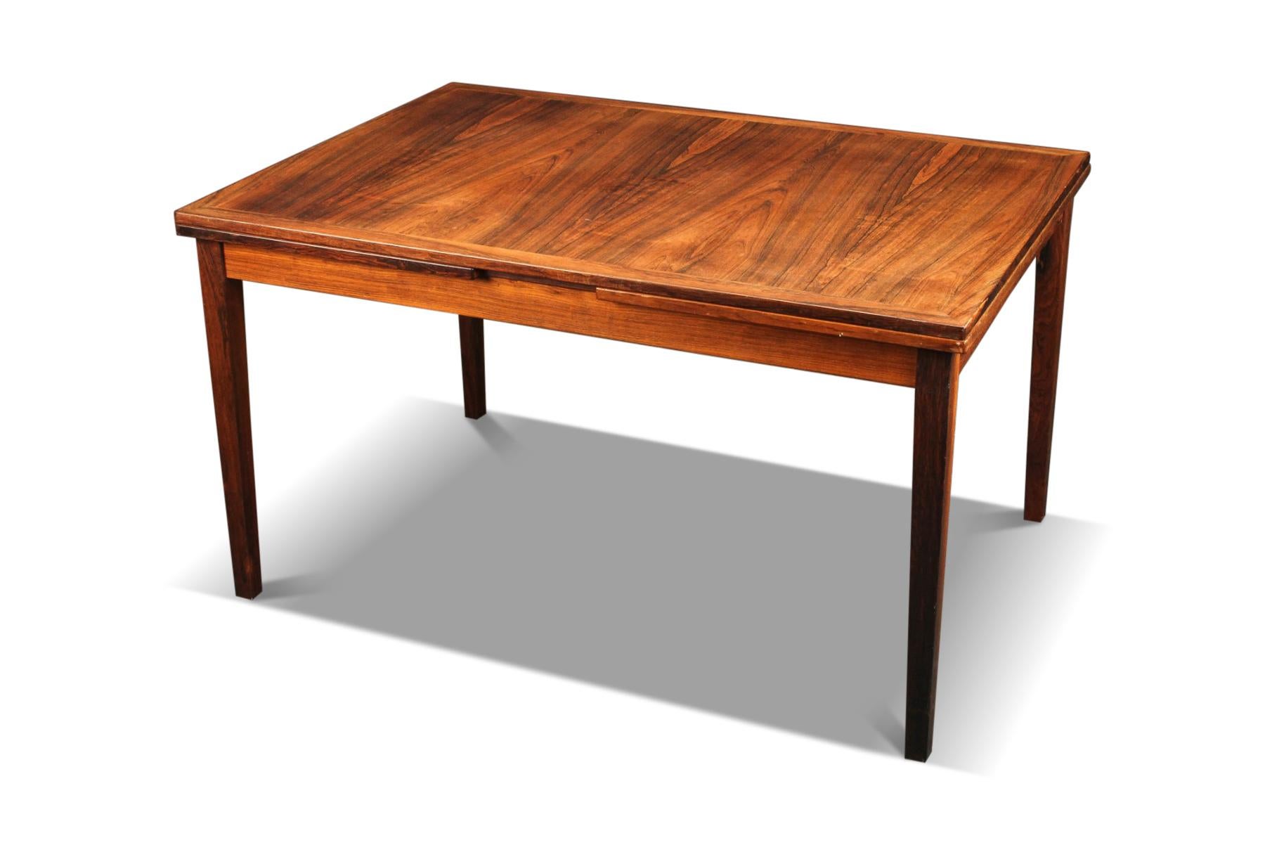 20th Century Draw Leaf Brazilian Rosewood Dining Table by Kai Winding For Sale