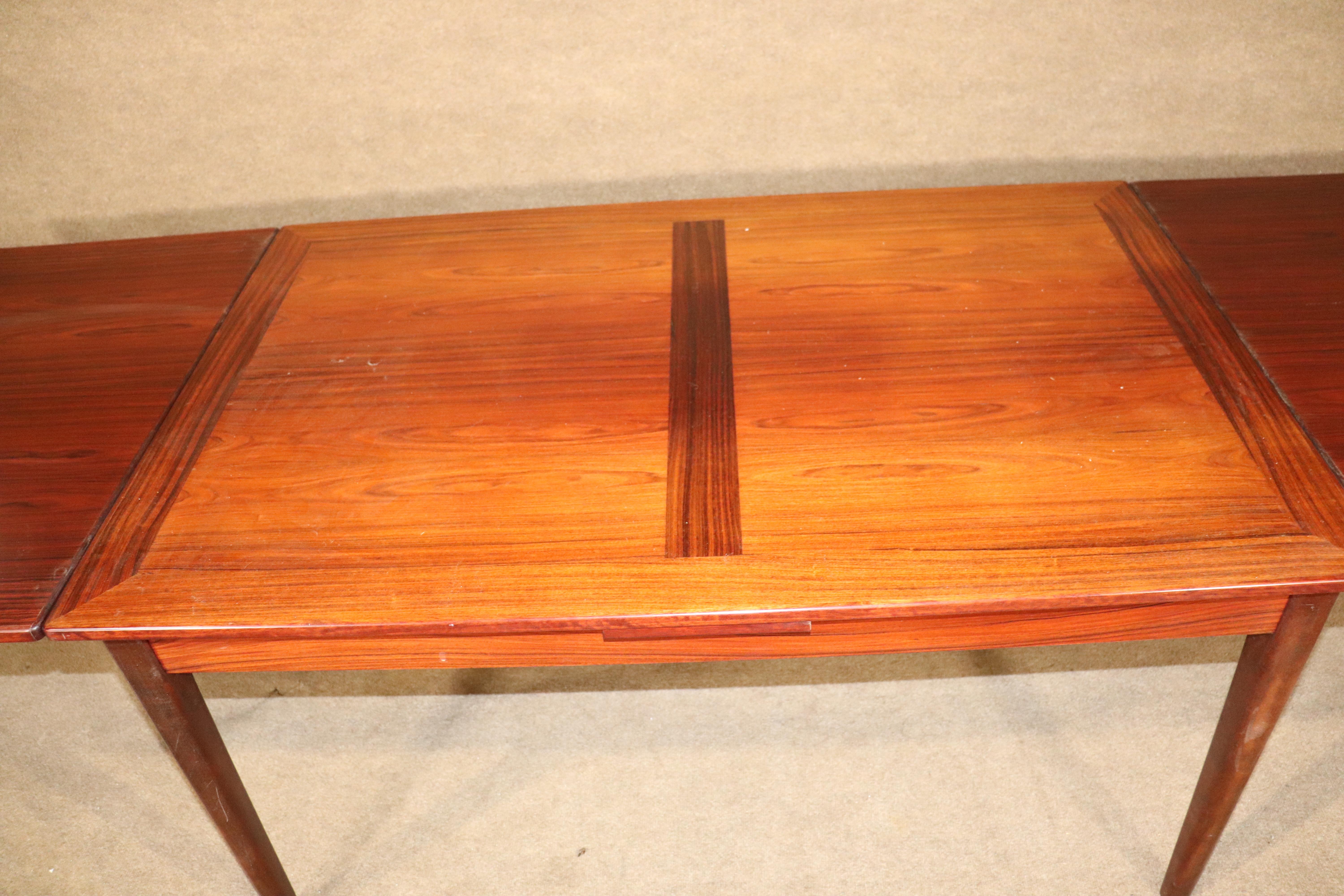20th Century Draw Leaf Midcentury Dining Table For Sale