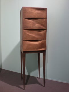 Jewelry Dresser, Drawer Chest, Bronze, Organic Design, handcrafted in Germany
