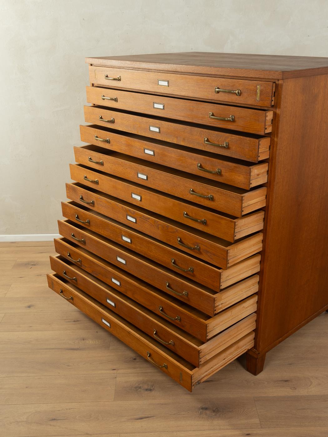 Mid-20th Century Drawer Plan Cabinet, 1950s For Sale