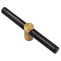 Drawer pull  12 cm  Gunmetal brass with aged gold detail. Art Deco collection
